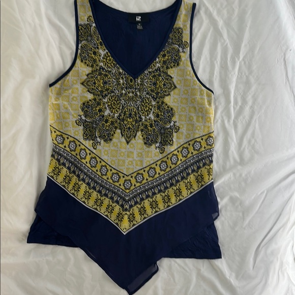 Iz Byer Blue and Yellow Tank Top Vibrant and Stylish - Picture 1 of 15
